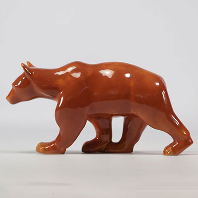 VILLEROY & BOCH Septfontaines sculpture en forme d'un ours brun en faïence