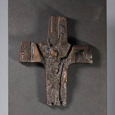 Raf VERJANS (1935) Brutalist bronze cross