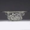 Antonio & Guido BOON (XX) Val Saint Lambert - Large table centre bowl in mouth-blown clear crystal, worked with tongs.