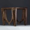 Africa - Carved wooden Nupe stool.