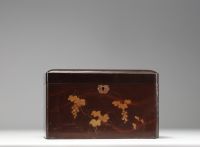 Japan - Lacquer tea chest decorated with birds and insects, circa 1900.