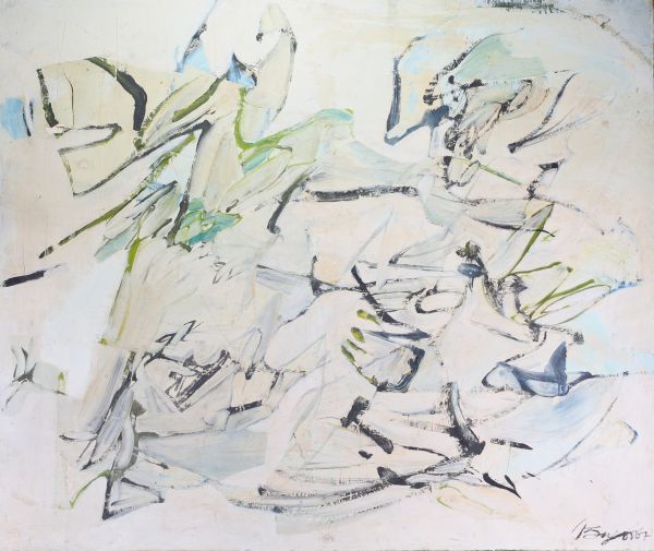 Frédéric DUFOOR (1943- ) - ‘Abstract composition’ Oil on canvas, 1968.