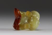 Chine - Lion de Fô, sculpture en jade.