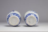 Pair of Kangxi period tonneau-covered vases