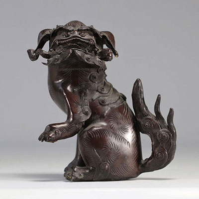 Chien de Fô en bronze du XIXe siècle