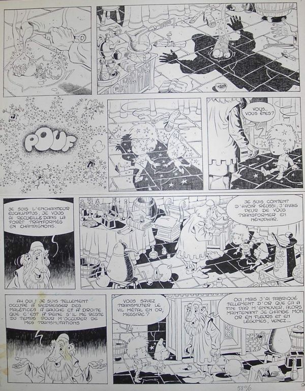 Guy COUNHAYE - Original board taken from the series Géo and Tefta, published in Spirou