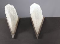 Jean GAUTHIER ( EJG) - Pair of Art Deco sconces in stylized glass.