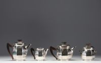 DUROUSSEAU et RAYNAUD - Art Deco silver-plated coffee service, circa 1930.