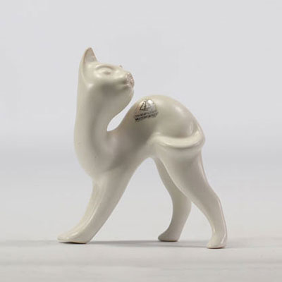 VILLEROY & BOCH Septfontaines,  chat blanc en faïence