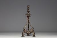 Silver-plated candelabra, France, 19th century.