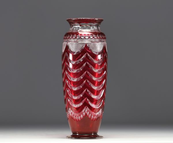 Val Saint Lambert - Joseph SIMON (1869-1960) Vase modèle 