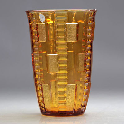 Val Saint Lambert Art Deco vase 