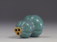 China - double gourd vase in partridge egg color.