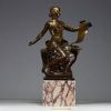 Georges Marie Valentin BAREAU (1866-1931) ‘Allégorie de l'histoire’ Sculpture in bronze with brown and gold patina, signature and Barbedienne foundry stamp.