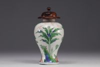 China, Doucai porcelain vase with figures, Ming period.