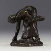 Jules DALOU (1838-1902) ‘Paysanne’ Small bronze with a brown patina, lost wax, foundry Susse Frs Paris, signed.