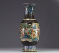 A nanking porcelain vase decorated with characters from 19th century