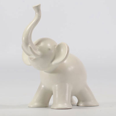 VILLEROY & BOCH Septfontaines,  éléphant blanc en faïence