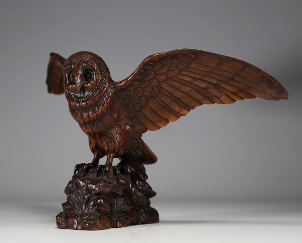 Carved wooden owl from the Black Forest.