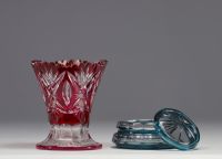 Val saint Lambert - Set of various glassworks.