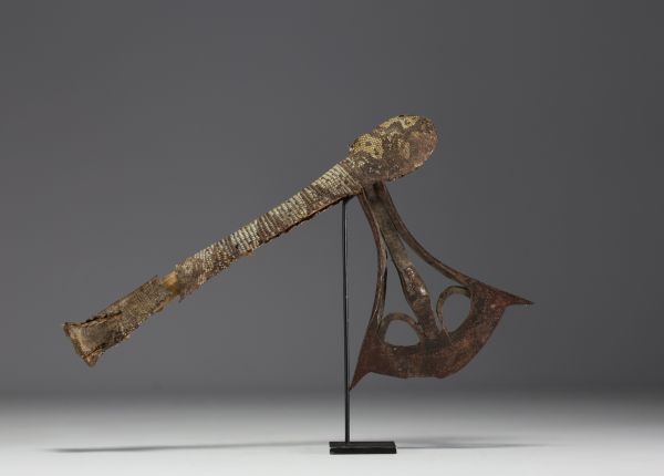 Songye axe, Democratic Republic of Congo, carved blade.