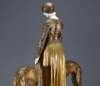 Demetre CHIPARUS (1886-1947) ‘Les Amis Toujours’ Large chryselephantine sculpture in bronze and ivory, circa 1925 (Height 64cm)