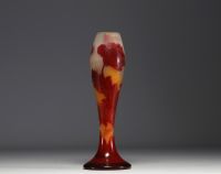 Émile GALLÉ (1846-1904) Acid-etched multi-layered glass vase decorated with poppy flowers, signed with a star.