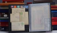 Set of various stamp albums and documents from China and around the world.