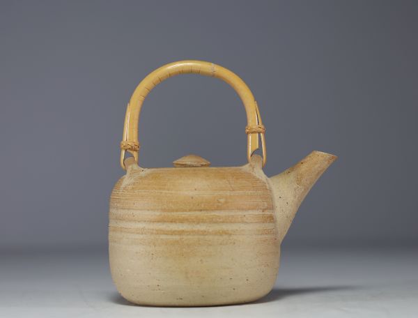 Pierre CULOT (1938-2011) Ceramic teapot, stamped C, circa 1980.