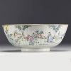 China - Large famille rose porcelain bowl decorated with figures.