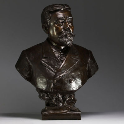 Jean Georges ACHARD (1871-1934) Buste en bronze 