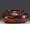 CHARDER Le Verre Français - Acid-etched multi-layered glass bowl decorated with palm leaves, circa 1925, signed.