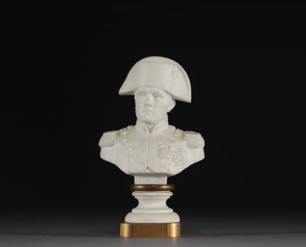 Sèvres - Bust of Napoleon 1st in biscuit mounted on bronze, 19th century.