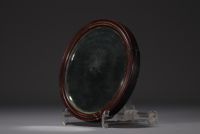 China - Carved jade hand mirror.