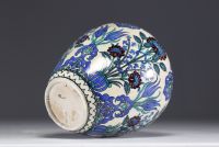 Samson, Edmé et Cie France - Vase ovoïde en porcelaine à motifs Iznik, art Ottoman, époque XIXème.