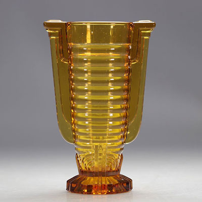 Val Saint Lambert Art Deco vase 