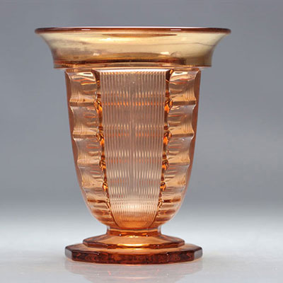 Val Saint Lambert Art Deco Vase 