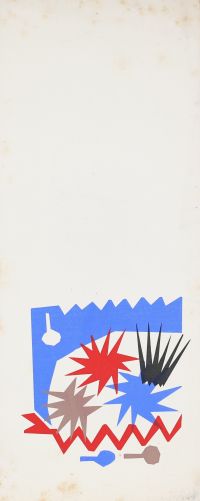 Exceptional set of abstract compositions known as ‘Modernisme Ludique’ including three poster designs for the Middelheim, pencils, watercolours, collages, 50s-60s