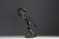 MEYER (XX) ‘Jeune femme portant une ancre’ Bronze sculpture, signed, stamped and numbered E. Godard Cire Perdue 4/8.