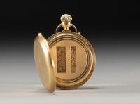 Pocket watch in 18K yellow gold 750°/°°, gross weight 97.3gr