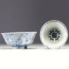 China - Set of two blue-white porcelain bowls, Ming period.