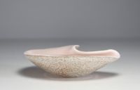 Ercole BAROVIER (1889-1974) Milky white and beige blown glass bowl.