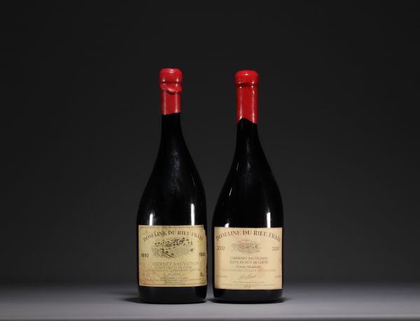 Domaine du Rieu Frais, Cabernet Sauvignon, ensemble de deux Jéroboam millésime 1993 et 2000.