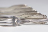 Set of solid silver cutlery, hallmarked A1.