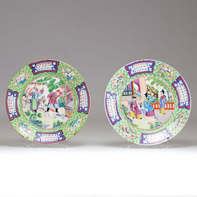 Pair of porcelain plates