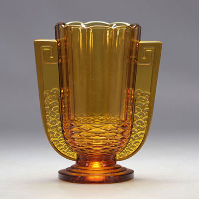 Val Saint Lambert Art Deco Vase 