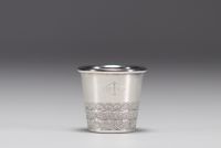 Van Cleef & Arpels - Small silver goblet in box and case. Signed.