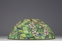 TIFFANY STUDIOS ‘New York’ 1900 - Table lamp with bronze base and floral glass mosaic shade, signed and numbered under the base.