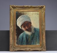 Michele LOFFREDO (1870-1961), Pair of Orientalist Portraits, oil on canvas signed and dated 1898.