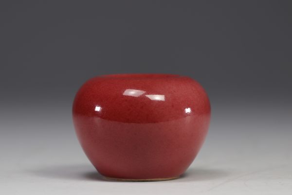 China - Oxblood porcelain paintbrush, blue mark under the piece.